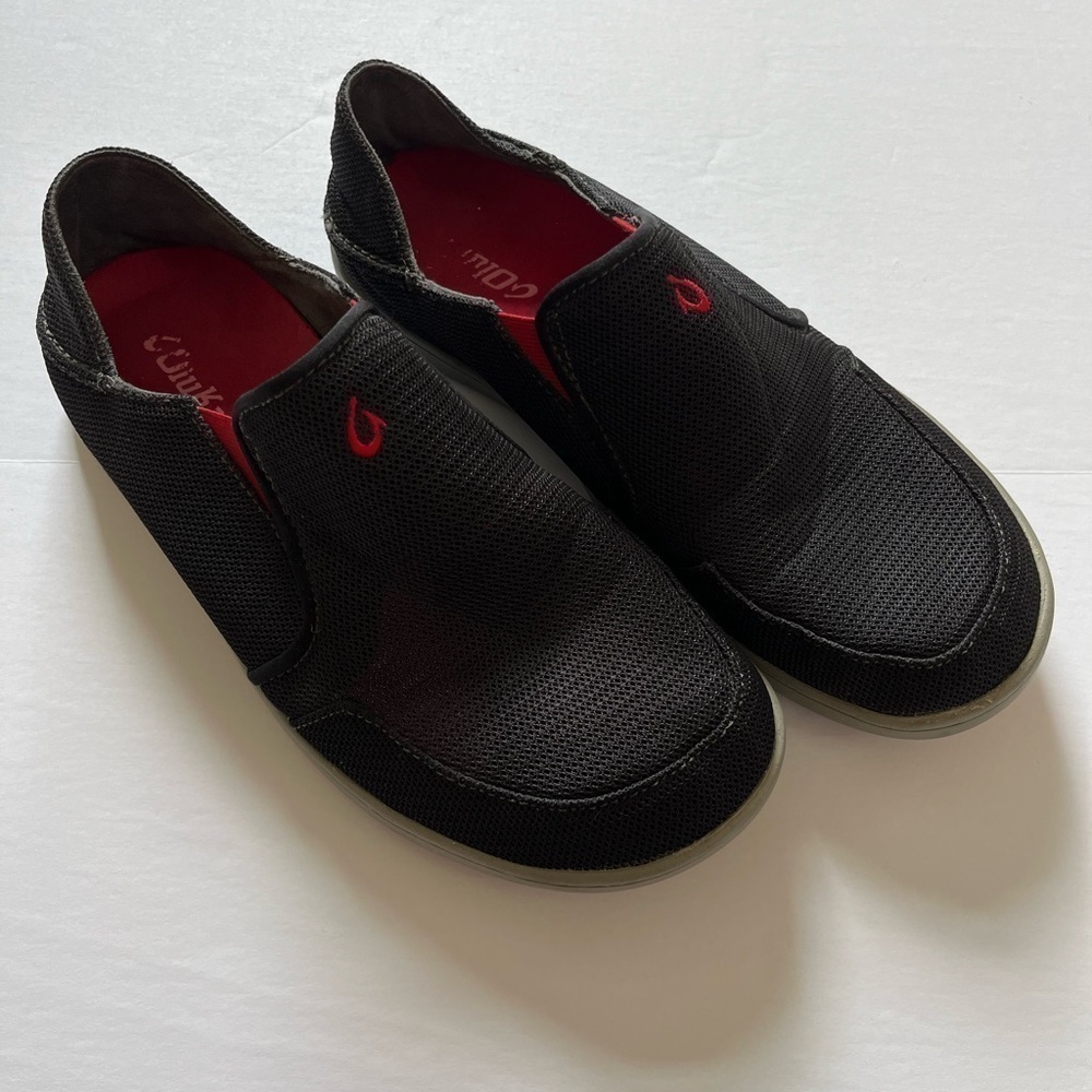 Olukai Nohea Mesh Slip On Shoe Black Size 9